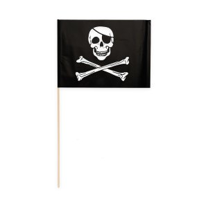 Flaggirlang - Pirat - 20x30 cm flaggor - 10-pack