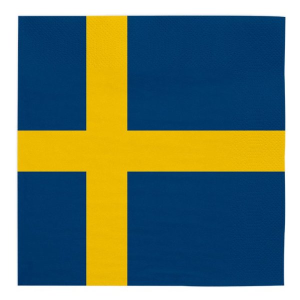 Servetter - Sverige - 33x33 cm - 20-pack