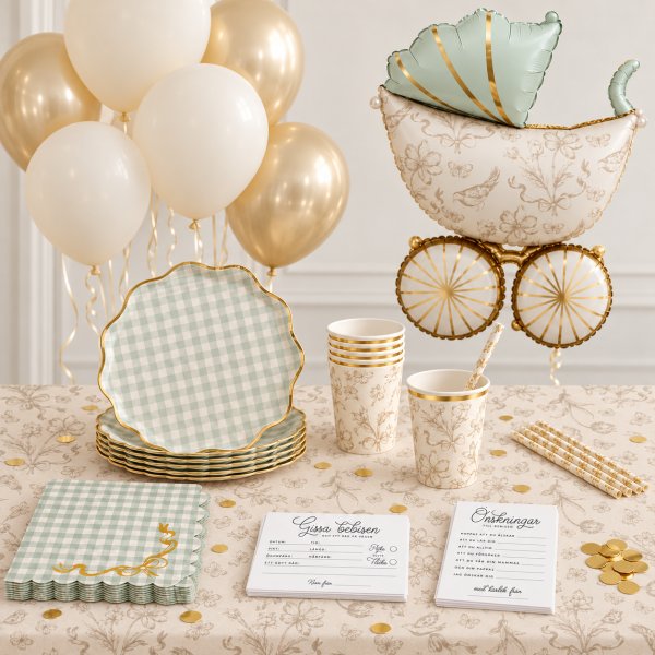 Babyshower-kit - Komplett paket - 6 personer