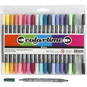 Tuschpennor - Colourtime - 20-pack