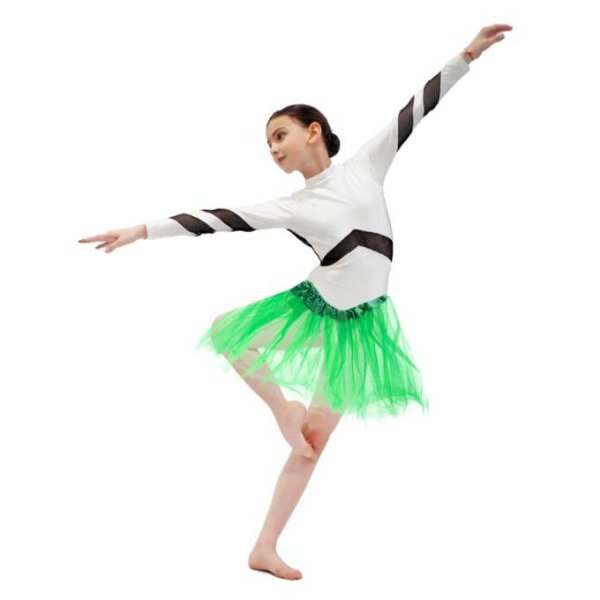 Tyllkjol tutu barn Gr�n 29 cm - Maskeradkostym