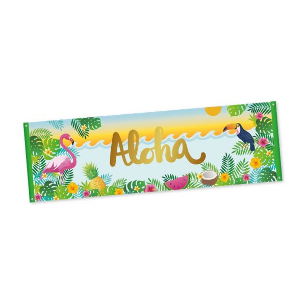 Banner - Tyg - Aloha - 230x75 cm