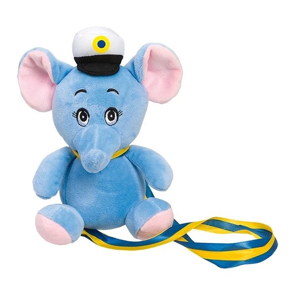 Studentnalle - Elefant - Bl� - 18 cm