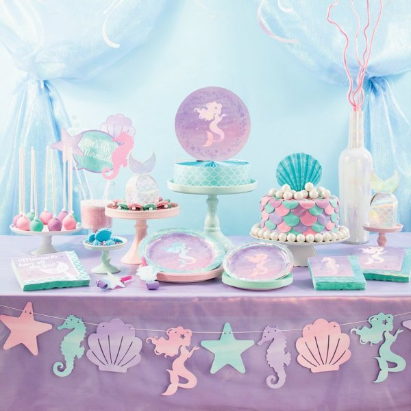 Servertter - Happy Birthday - Mermaid shine - 16-pack