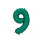 Sifferballong - Bottle Green - 86 cm - Siffra: 9