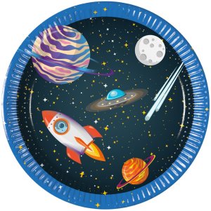Papptallrikar - Rymdkalas - 20 cm - 8-pack