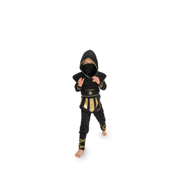 Ninja Svart - Maskeraddr�kt - 96�116 cm (3�6 �r)
