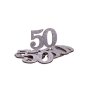 50 �r Bordsdekorationer - Silver - 6-pack