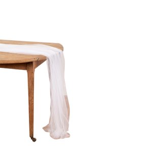 Bordsl�pare i tyg - Vit - 1,60 x 4 m