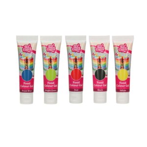 Pastafärger Bas - Paket 5 färger - 5 x 30g - FunCakes Pastafärger Bas - Paket 5 färger - 5 x 30g - FunCakes