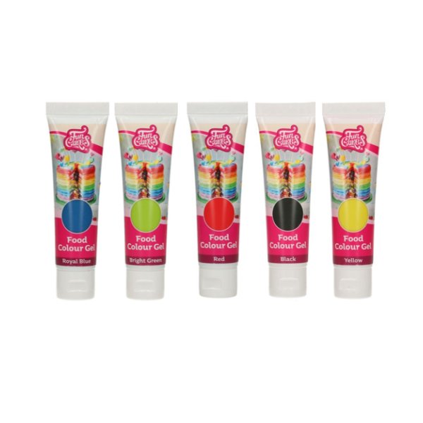 Pastaf�rger Bas - Paket 5 f�rger - 5 x 30g - FunCakes