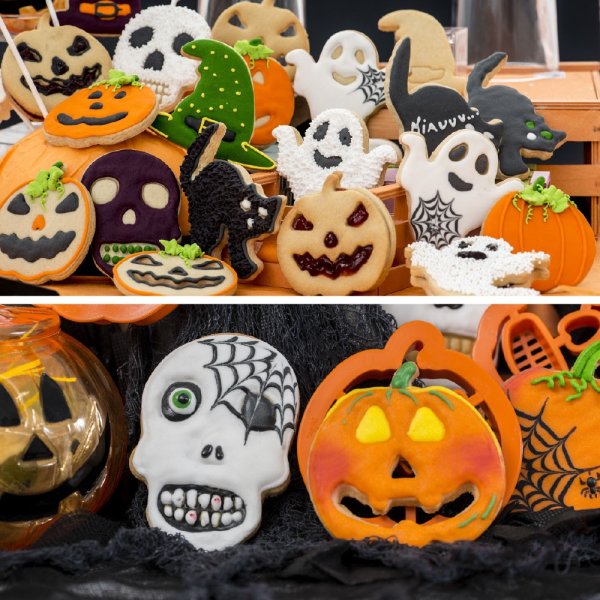 Utstickare - Pumpa & d�dskalle - Halloween