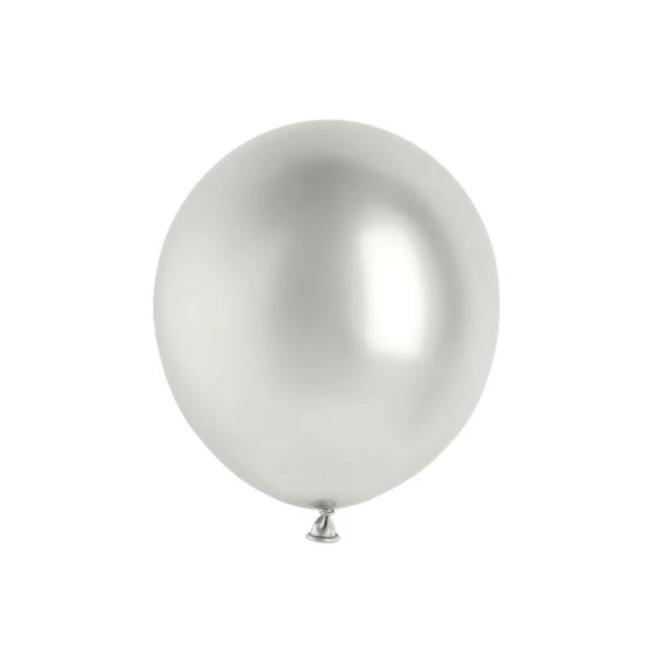 Ballong - Glossy - Silver - 46 cm - 5-pack