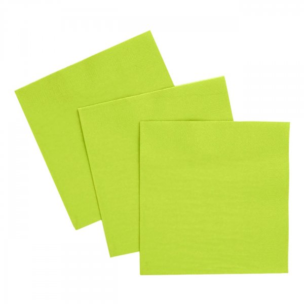 Servetter - Limegr�na - 33x33 cm - 20 pack