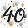 Servetter 40 �r Gold & Black