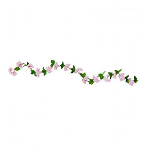 Blomstergirlang - Rosa k�rsb�rsblommor - 2,2 m