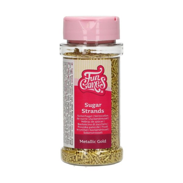 Str�sselstavar Metallic Guld 80 g - FunCakes