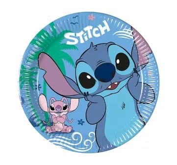 Papptallrikar - Stitch & Angel - 20 cm - 8-pack