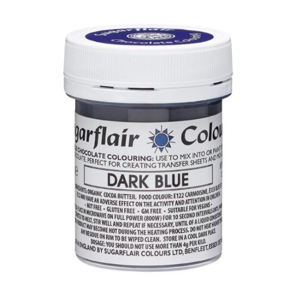 Sugarflair Chokladf�rg M�rkbl� 35g