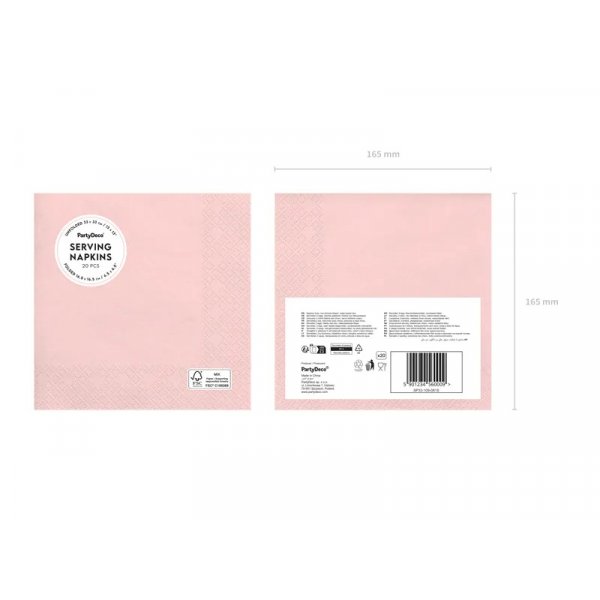 Servetter - Babyrosa - 20-pack