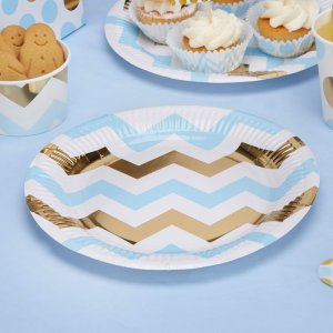Papptallrikar - Pattern Works - Blå - 8-pack Papptallrikar - Pattern Works - Blå - 8-pack