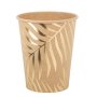 Pappmuggar - Palmblad - Brun och Guld - 8-pack