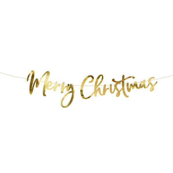 Backdrop - Merry Christmas - Guld Backdrop - Merry Christmas - Guld