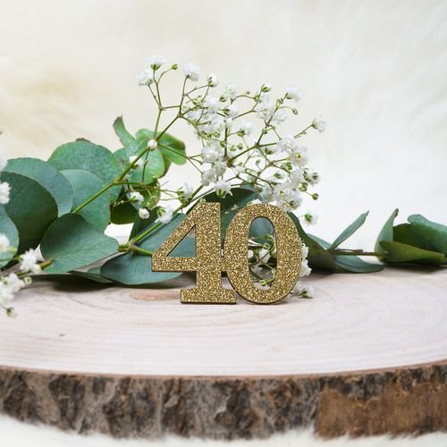 40 �r Bordsdekoration - Guld - 6-pack