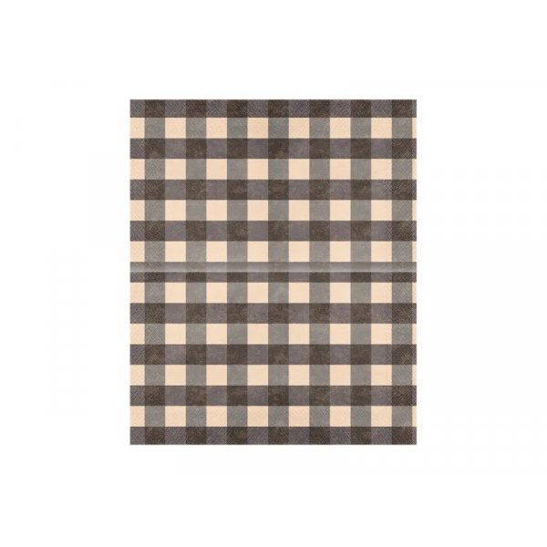 Servetter - Svartrutiga - 33x40 cm - 20-pack