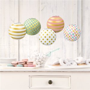 Minilanternor - 5-pack - Pastellmix