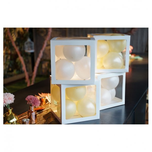 Ballongdekoration - Klossar - Transparent/Vit Ballongdekoration - Klossar - Transparent/Vit