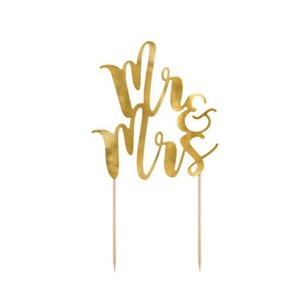 T�rtdekoration MR & MRS Guld