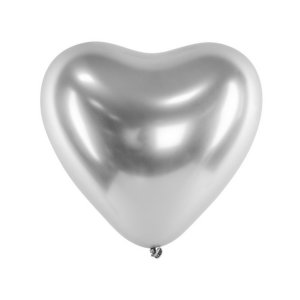 Chrome Ballonger Hjärta Silver Chrome Ballonger Hjärta Silver