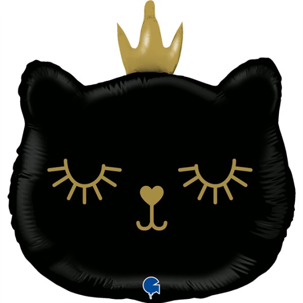 Folieballong - Cat Princess - Svart - Shape - 53 cm Folieballong - Cat Princess - Svart - Shape - 53 cm