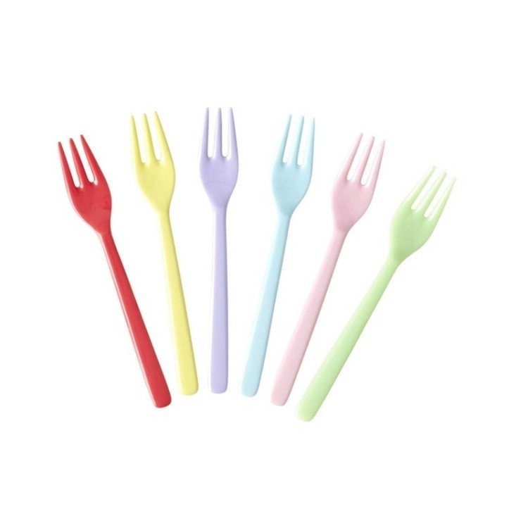 Rice Melamingafflar Pastell 6-pack – Fyndhörnan