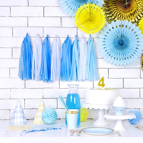 Tasselgirlang - Blå mix/Vit Tasselgirlang - Blå mix/Vit