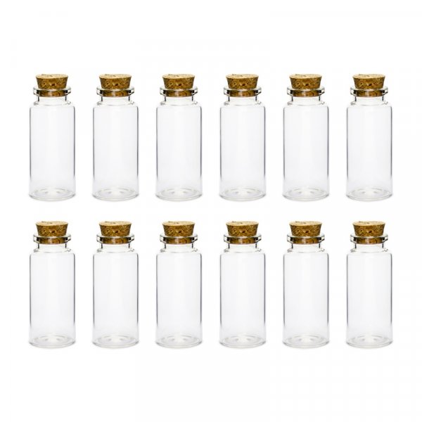 Glasflaskor med kork - Mini - 12-pack Glasflaskor med kork - Mini - 12-pack