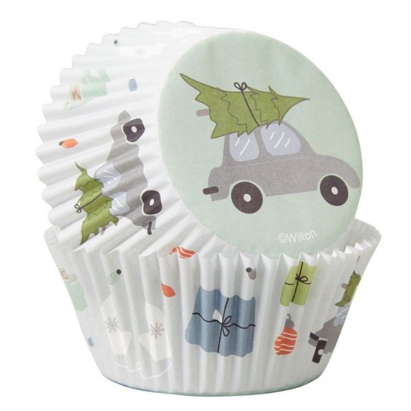 Muffinsformar - Bil med gran - 75-pack