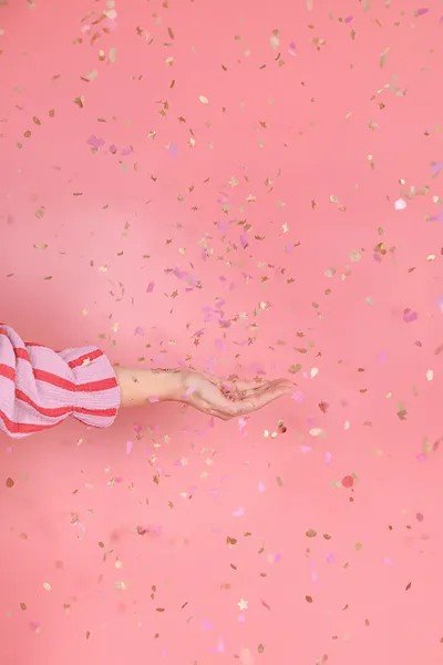 Konfettikanon - 20 cm - Cats - Guld/Rosa Konfettikanon - 20 cm - Cats - Guld/Rosa