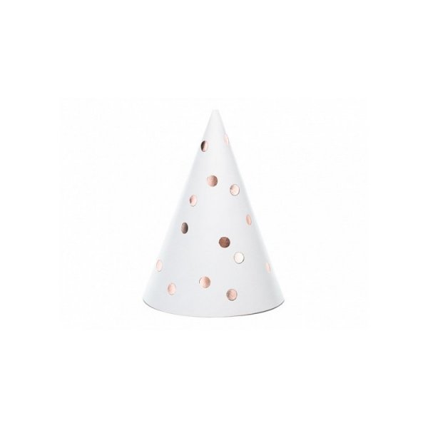 Partyhattar vita med Ros�