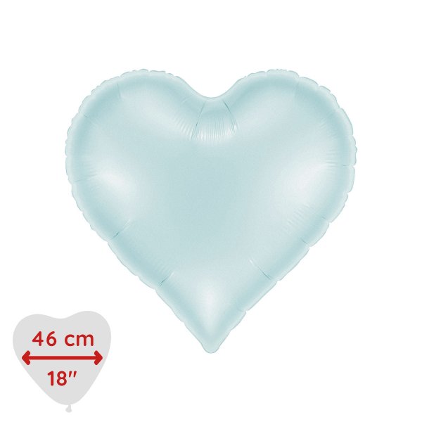 Folieballong - Sweetie Heart Satin Pastel Blue 46 cm