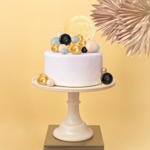 Tårtdekorationer/Cake topper - Bollar - Guld,Svart, Nude, Grå - 32 st Tårtdekorationer/Cake topper - Bollar - Guld,Svart, Nude, Grå - 32 st