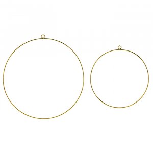 Metallringar - 2-pack - Guld