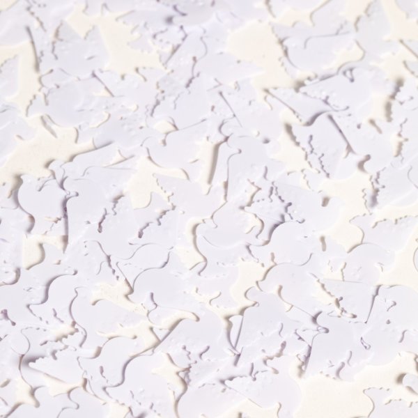 Bordskonfetti - Vita Duvor - 14 gram