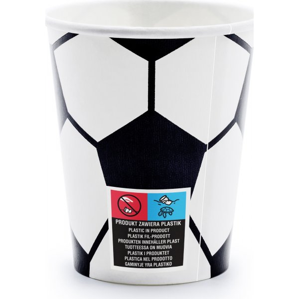 Pappmuggar - Football Party - 6-pack