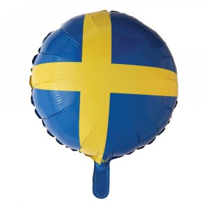 Folieballong - Svenska flaggan - 46 cm