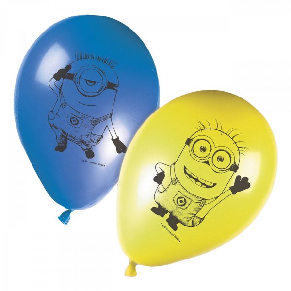 Ballonger - Minions - Bl�/Gul - 8 st