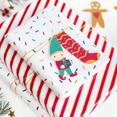 Gift Tags - Santas Mix - 12-pack