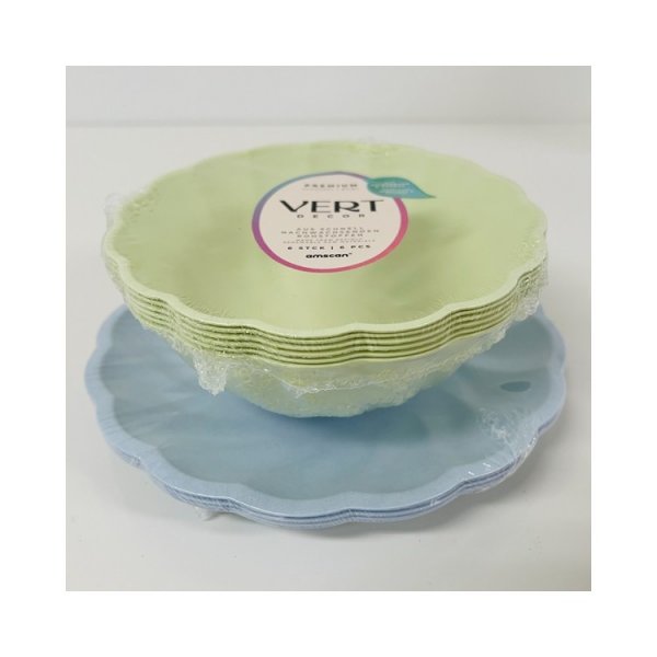 Tallrikar Bl� rund, Vert Decor