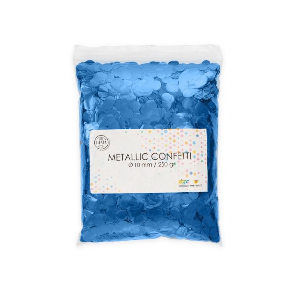Konfetti - Blå Metallic - Runda - Storpack 250g Konfetti - Blå Metallic - Runda - Storpack 250g